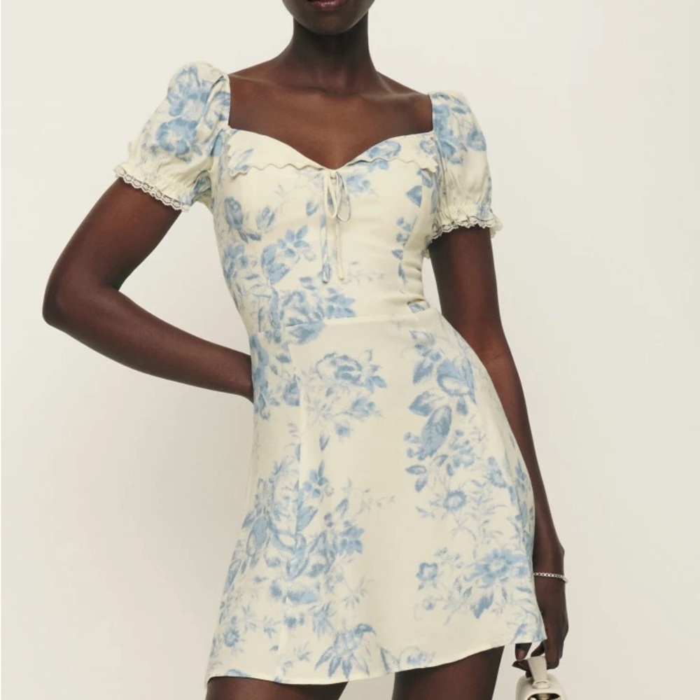 Reformation Suzette Mini Sleeve Dress